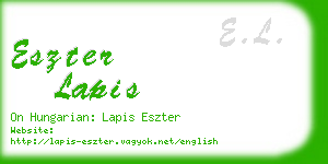 eszter lapis business card